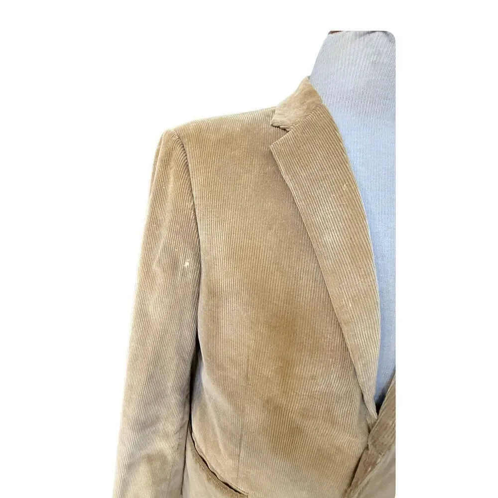 Saddlebred Men’s Tan Corduroy 2-Button Sport Coat Sz. 40 R